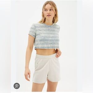 UO Desert Dreamer Keep It Clean recycled sweatshort S elastic waistband with tie